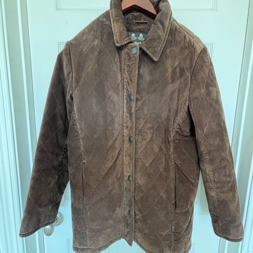 Women’s Barbour Suede Leather Quilted Jacket